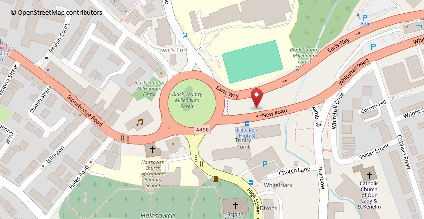 Map to Blythe Phillips - Accountants in Halesowen